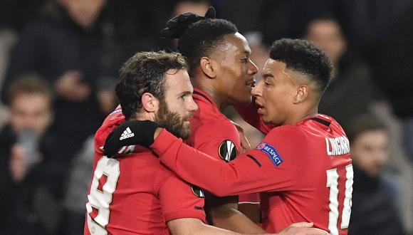 Manchester United chocará con Brujas por la Europa League. Conoce los horarios y canales de todos los partidos de hoy, jueves 27 de febrero. (AFP)