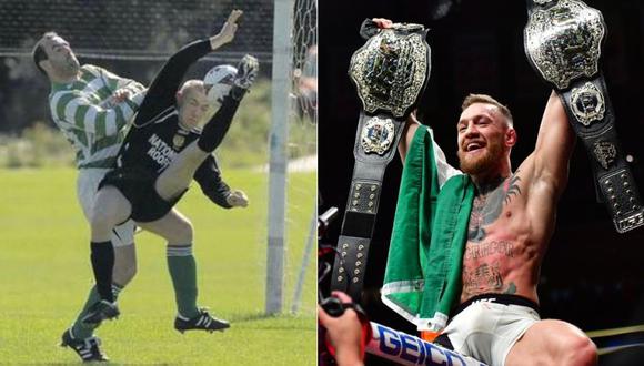 Connor McGregor, estrella de UFC, es aficionado al fútbol. El irlandés es hincha del Manchester United. (Fotos: Facebook/AP)