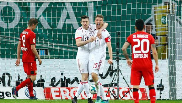 Bayern Múnich aplastó a Bayer Leverkusen por las semifinales de la Copa Alemana. Tres de los seis goles fueron anotados por Thomas Muller. (Foto: AFP)