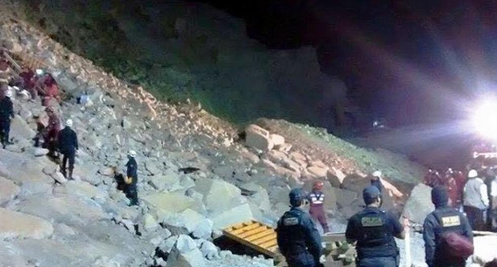 Continúan trabajos de rescate en Churín. (Foto: Andina)