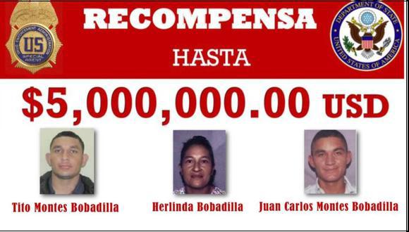 Honduras captura a Herlinda Bobadilla, la jefa del narcotráfico por quien Estados Unidos ofrece 5 millones de dólares. (Departamento de Estado).