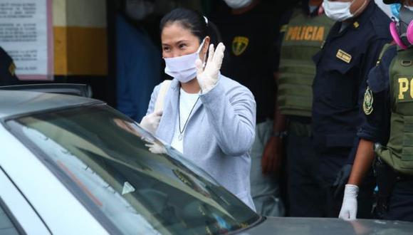 Keiko Fujimori permaneció en prisión desde el 28 de enero pasado. A diferencia de la primera vez que dejó la  cárcel, esta vez no hubo simpatizantes en los exteriores. (Foto: Alessandro Currarino/ GEC)