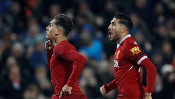 Roberto Firmino, delantero brasileño del Liverpool, firmó una sensacional conquista que dejó sorprendidos a los simpatizantes del Manchester City. (Foto: Reuters)