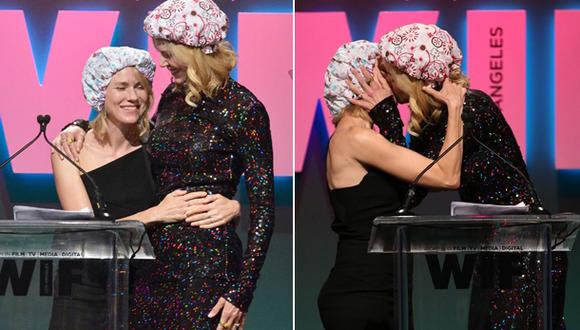 Nicole Kidman y Naomi Watts se besaron en premiación
