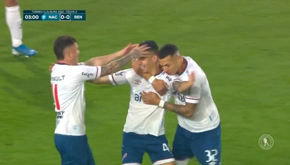 José Luis Rodríguez anotó el 1-0 del Nacional vs. Rentistas. (Foto: Captura ESPN)