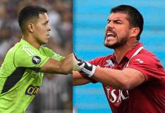 La reacción de Erick Delgado ante el error de Renato Solís en el gol de Edison Flores
