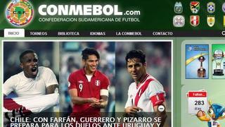 La Conmebol confundió a Perú con Chile en su página web