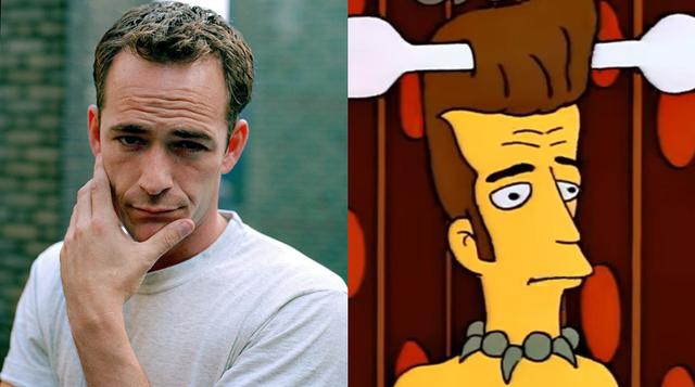 Luke Perry, retratado en el capítulo 22 de la temporada 4 de Los Simpson, llamado: "Krusty gets Kancelled".