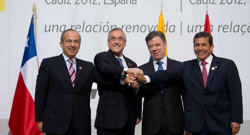 Mandatarios de la Alianza del Pacífico en 2012. Entoces Felipe Calderón era presidente de México.(Foto: flickr.com/30118979@N03)