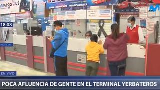 San Luis: a dos días de la segunda vuelta, reportan poca afluencia de pasajeros en terminal Yerbateros | VIDEO