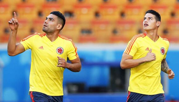 James Rodríguez y Radamel Falcao no fueron considerados por el comando técnico de Colombia. (Foto: EFE)