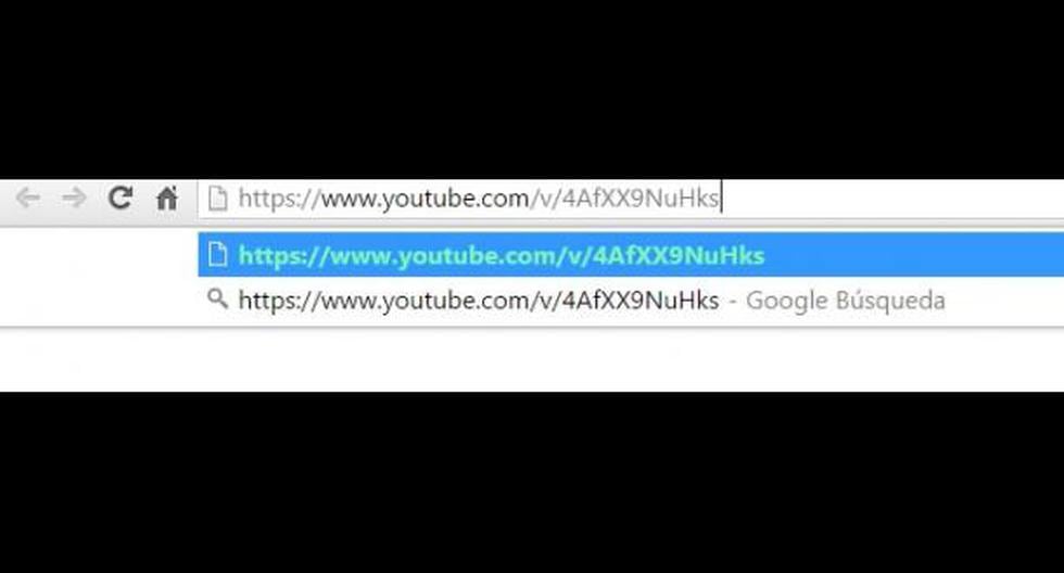 Así debe quedar el URL del video de YouTube bloqueado en tu país. (Foto: Captura)