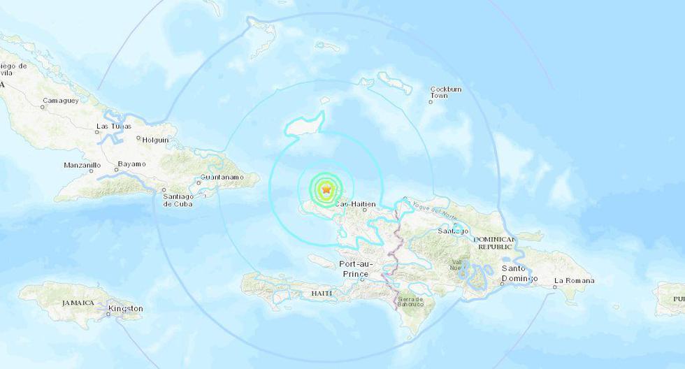 El epicentro del sismo se registró en el norte de Haití a 20 kilómetros de Port-de-Paix. (Foto: USGS)