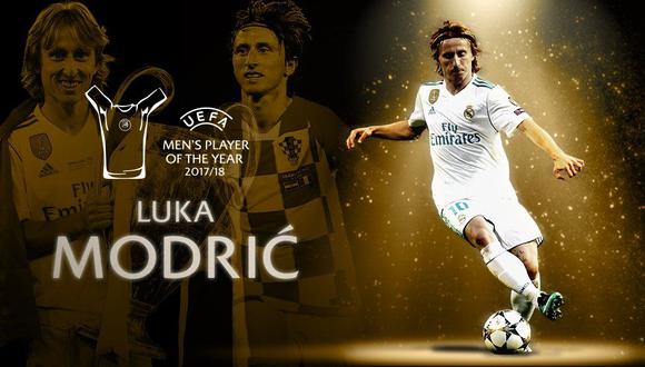 Luka Modric fue elegido como el mejor jugador de la temporada anterior en Europa. (Foto: UEFA)
