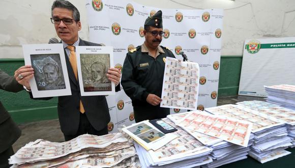 PNP incautó US$122 millones de billetes falsificados en 6 años