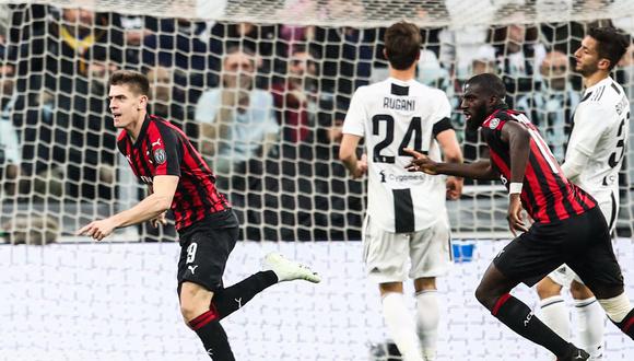 Juventus vs. Milan: mira el gol de Piatek para el 1-0 tras error de Bonucci. (Foto: AFP)