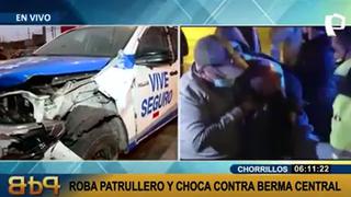 Chorrillos: sujeto ebrio roba camioneta de serenazgo y causa doble choque | VIDEO