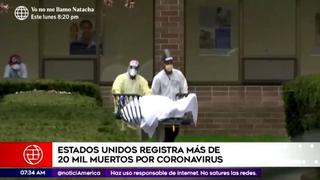 Coronavirus: Estados Unidos registra más de 20 mil muertos por COVID-19