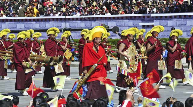 La fastuosa ceremonia por el aniversario 50 del Tíbet - 7