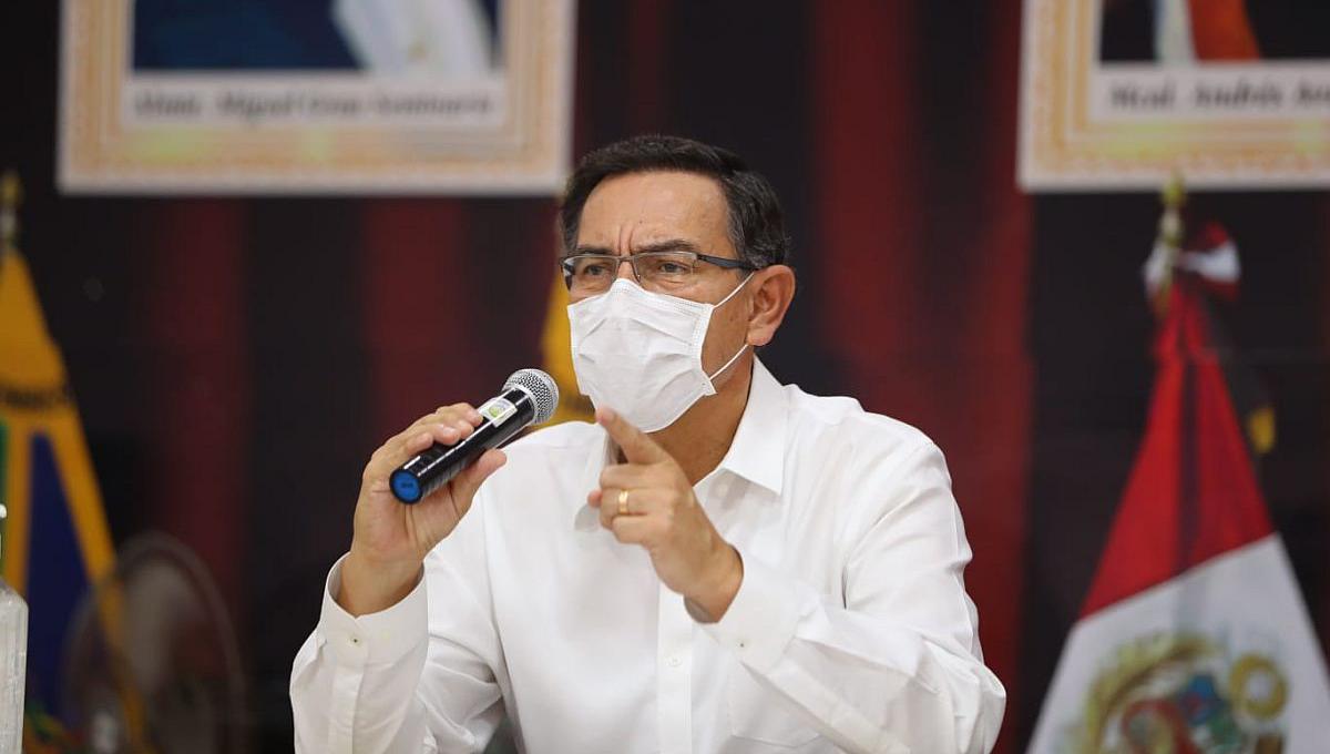 El presidente de Perú, Martín Vizcarra, realizó su aparición diaria televisiva para informar sobre el balance de la pandemia en el país. (Foto: Presidencia)