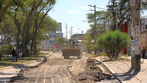 En la avenida Prolongación Grau, en Piura, ya se realizan obras de rehabilitación. La contraloría vigila estos procesos (Foto: Ralph Zapata)