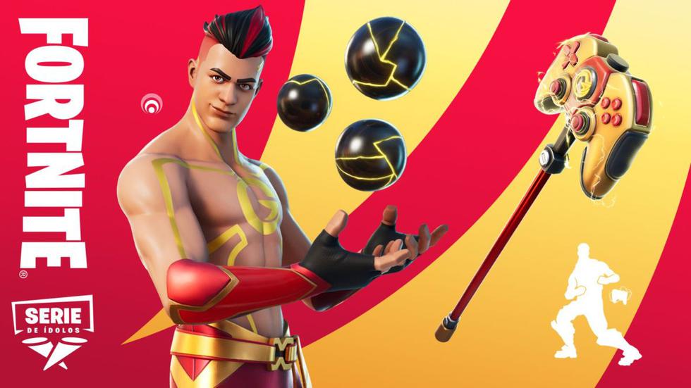 La presentación oficial del lote de objetos de la nueva skin de TheGrefg en Fortnite. (Imagen:  Epic Games)