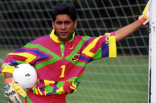 Jorge Campos was an eccentric Mexican goalkeeper during the 1990s (Photo: ALLSPORT/David Leah).