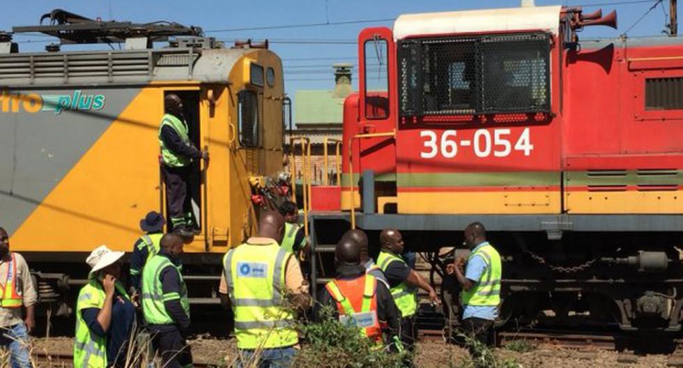 El accidente de tren ocurrió en el suburbio de Selby, en el sur del término municipal de Johannesburgo. (Foto: Twitter/@Sesona_Ngqaks)
