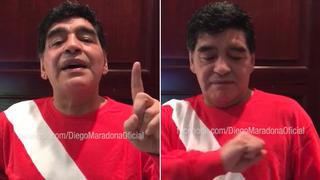 Diego Maradona cantó a los hinchas de Argentinos en Facebook