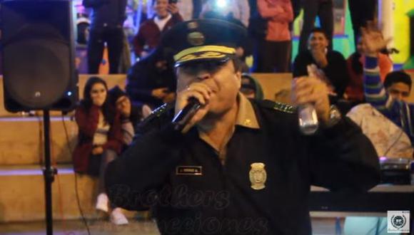 Policía cantó durante un 'freestyle rap' en Chorrillos [VIDEO]