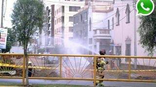 Vía WhatsApp: obras ocasionaron fuga de gas en la Av. Brasil