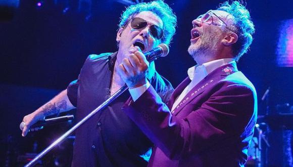Fito Páez y Andrés Calamaro cantaron a dúo el tema “La rueda mágica” durante show en España. (Foto: Instagram)