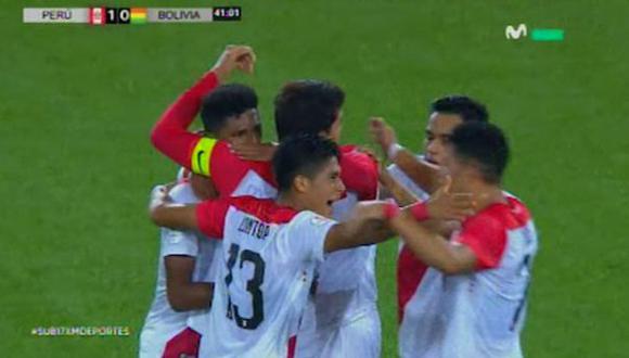 Perú vs. Bolivia: Nicolás Figueroa convirtió el primer gol bicolor en el Sudamericano Sub 17 | Foto: Captura