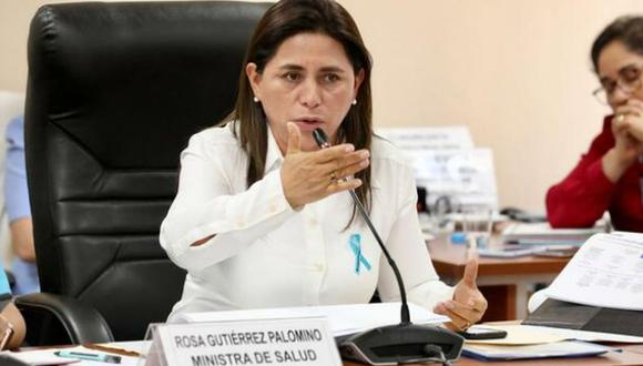 Rosa Gutiérrez, ministra de Salud, en su presentación ante el Congreso | Foto: Minsa