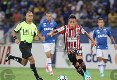 Sao Paulo de Christian Cueva eliminado de la Copa de Brasil pese a vencer 2-1 a Cruzeiro