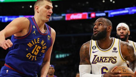 Los Ángeles Lakers de LeBron James enfrentarán al campeón reinante, los Denver Nuggets de Nikola Jokic. (Foto: Agencias)