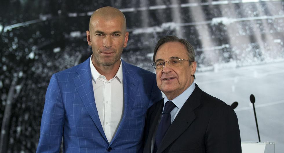 Florentino Pérez opinó sobre el desempeño de Zinedine Zidane al frente del Real Madrid. (Foto: EFE)