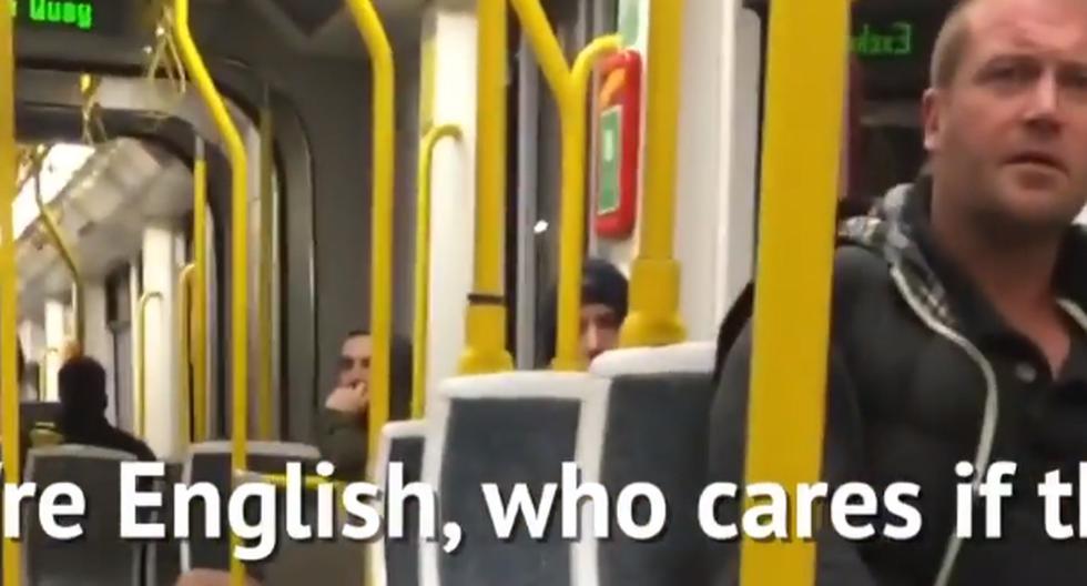 YouTube nos muestra el video de una brutal agresión xenófoba por parte de una persona en Inglaterra y esta fue grabada por un peruano. (Foto: captura)