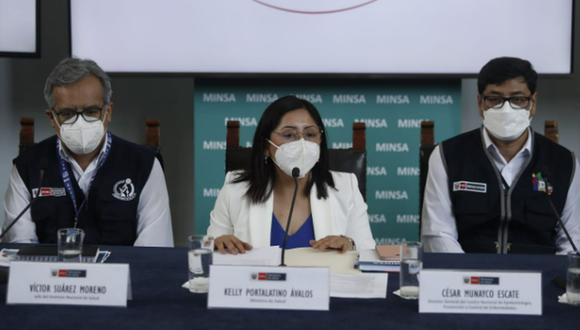 En conferencia de prensa, el Minsa comunicó a la ciudadanía que el Perú ya se encuentra en una quinta ola del COVID-19 | Foto: Hugo Pérez / @photo.gec