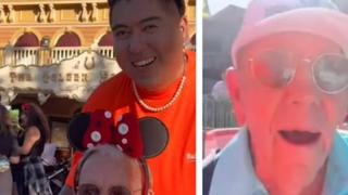 TikTok viral: la emotiva reacción de un hombre de 100 años al conocer Disney por primera vez en su vida