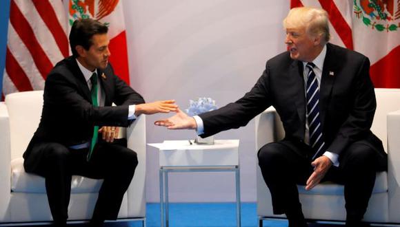 Donald Trump y Enrique Peña Nieto se reunieron en la Cumbre del G20. (Foto: Reuters)