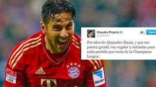 Claudio Pizarro regalará entradas para alentar al Bayern Múnich en la Champions League

