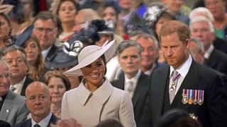 Meghan y Harry centran la atención en la misa del Jubileo sin la reina Isabel II