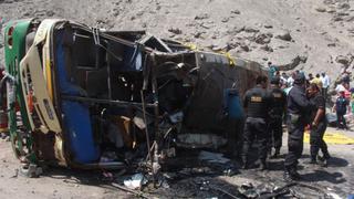 Ica: dos muertos y 25 heridos tras despiste de bus en Pisco