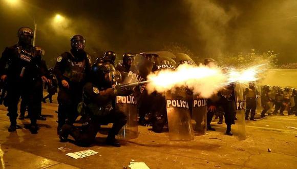 Policía Nacional utilizó gases lacrimógenos y perdigones contra manifestantes durante las protestas de la semana pasada  (Alessandro Currarino / @photo.gec)