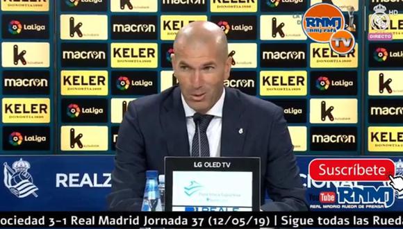 Zinedine Zidane y su conferencia de prensa tras derrota ante la Real Sociedad. (Video: Real Madrid TV)