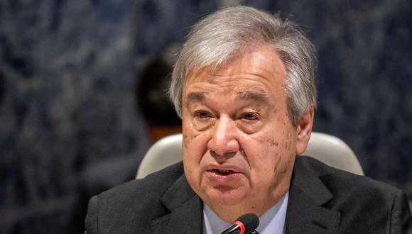 El secretario general de la ONU, António Guterres, se refirió a la crisis política en el Perú. (FABRICE COFFRINI / AFP).