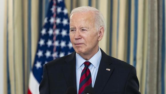 El presidente estadounidense, Joe Biden, durante una reunión en el Comedor Estatal de La Casa Blanca en Washington, DC, Estados Unidos, 5 de marzo de 2024. (Foto de EFE/EPA/JIM LO SCALZO)