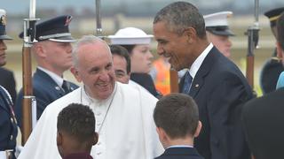 Así fue recibido el Papa por Obama al llegar a EE.UU. [VIDEO]
