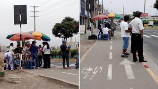En Chorrillos los ambulantes no respetan las ciclovías